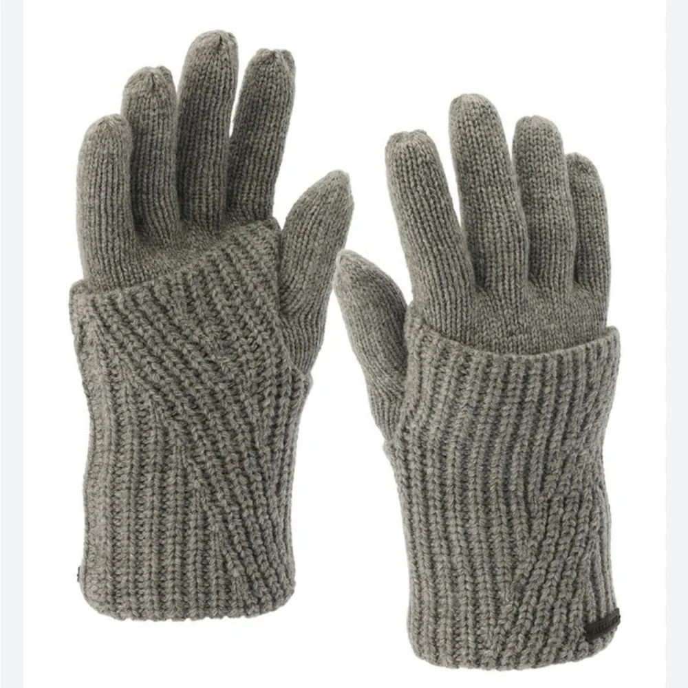 Allsaints Traveling Rib Foldover Gloves black  $59 new